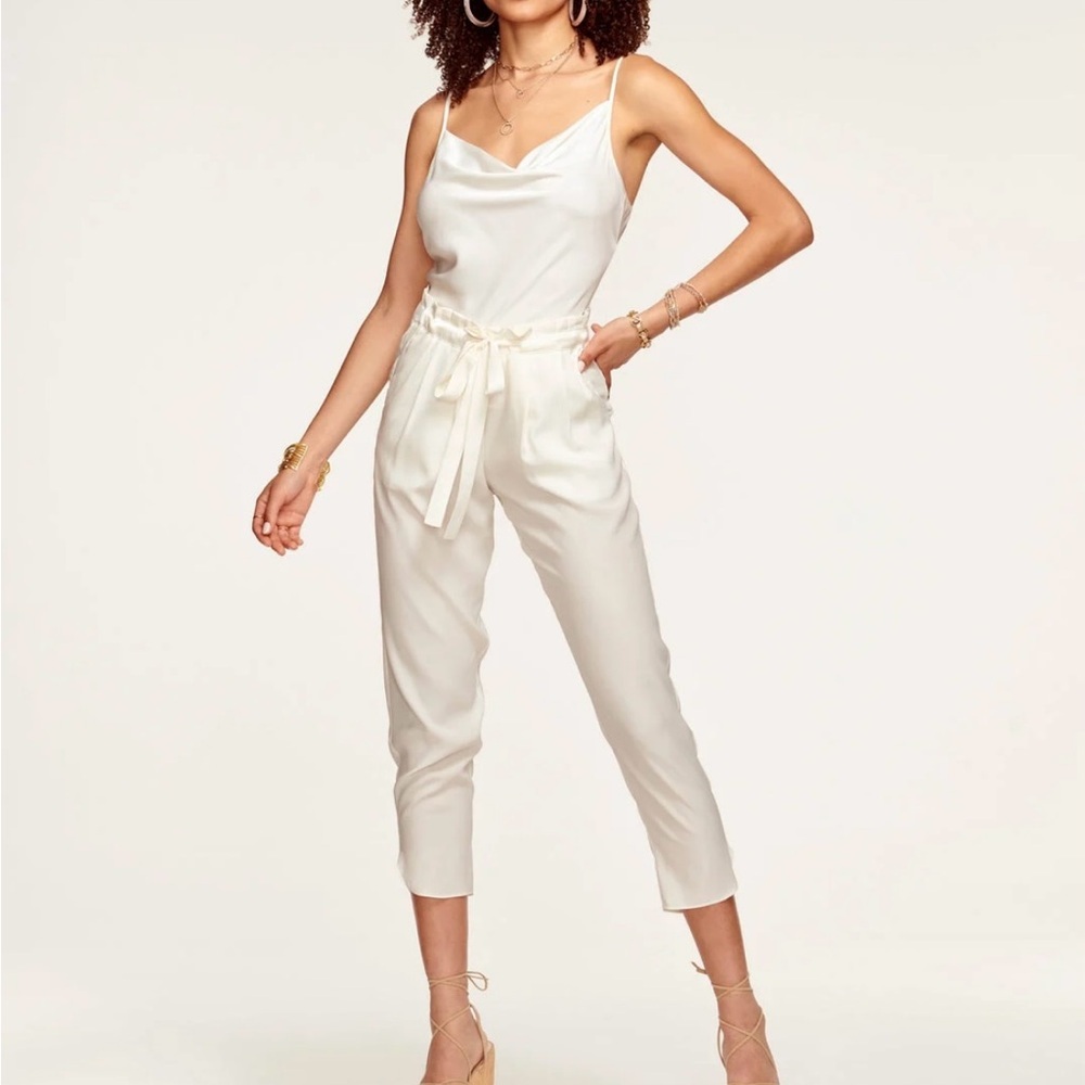 Ramy Brook Allyn Silk Paperbag Waist Pants Size S